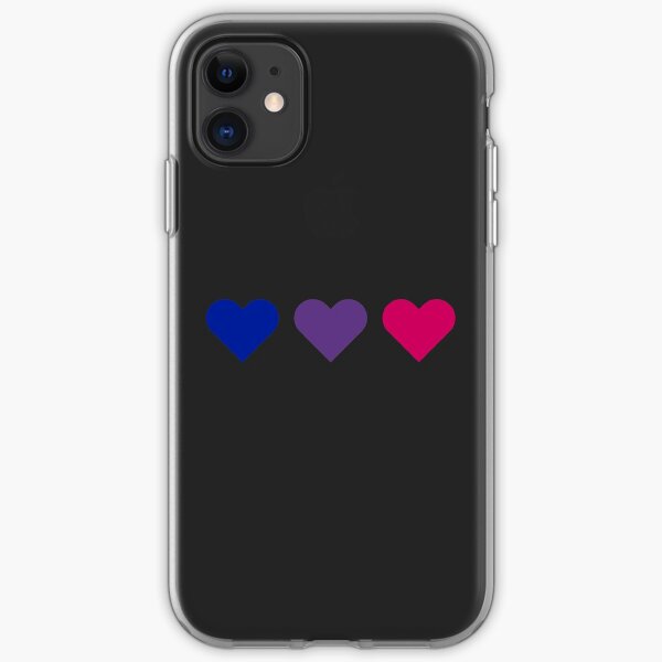 Bi Flag Hearts iPhone Soft Case