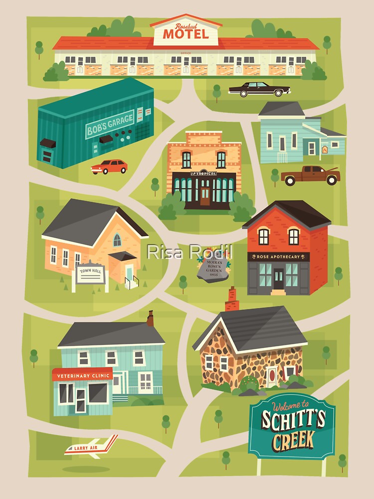 Schitt's Creek Town Map by risarodil