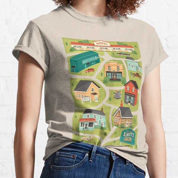 Mapa de la ciudad de Schitt's Creek Camiseta clásica