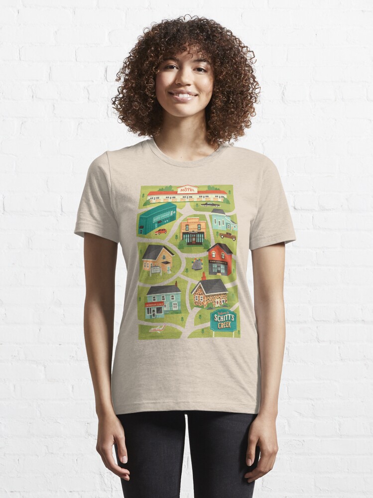 Alternate view of Schitt's Creek Town Map Essential T-Shirt