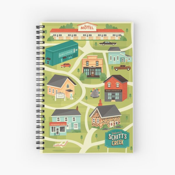 Schitt's Creek Town Map Spiral Notebook