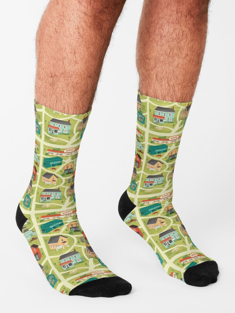 Alternate view of Schitt's Creek Town Map Socks