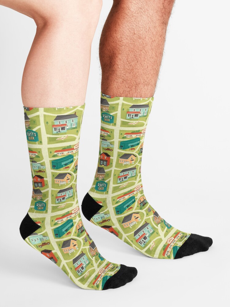 Alternate view of Schitt's Creek Town Map Socks