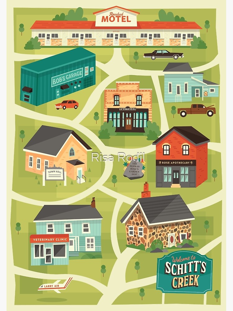 Schitt's Creek Town Map by risarodil