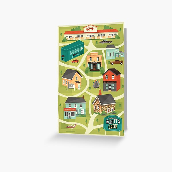 Schitt's Creek Town Map Greeting Card