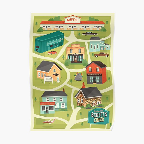 Schitt's Creek Town Map Poster