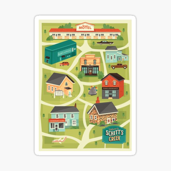 Artikel-Vorschau von Stadtplan von Schitt's Creek, designt und verkauft von Risa Rodil.