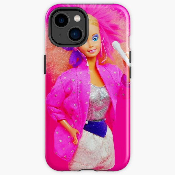 avec les gros cheveux des années 80 par excellence et ce sourire de superstar classique. C'est une fille rock'n'roll Coque antichoc iPhone