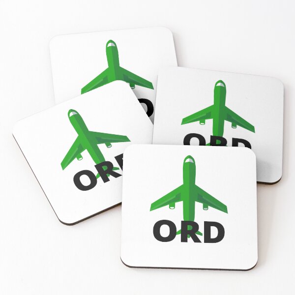 Item preview, Chicago, Illinois Airport ORD Green Airplane Graphic designed and sold by Sarah Lopez.