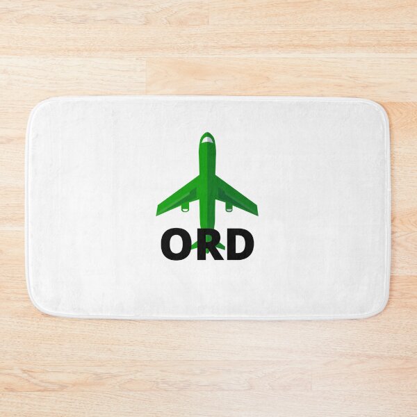 Item preview, Chicago, Illinois Airport ORD Green Airplane Graphic designed and sold by Sarah Lopez.