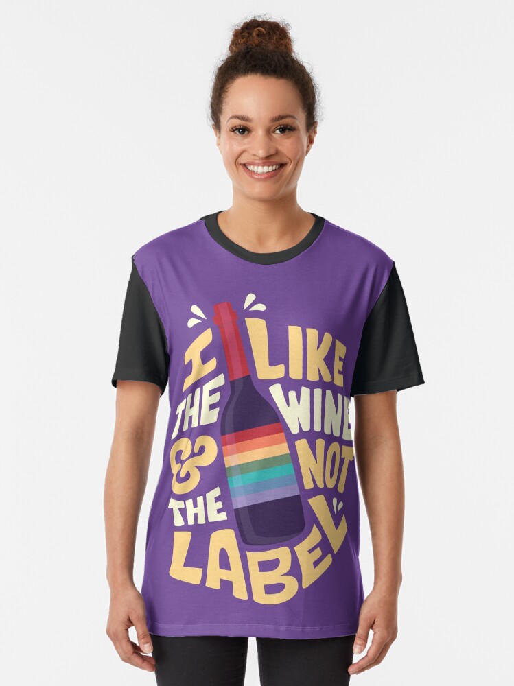 Alternate view of I like the wine Graphic T-Shirt
