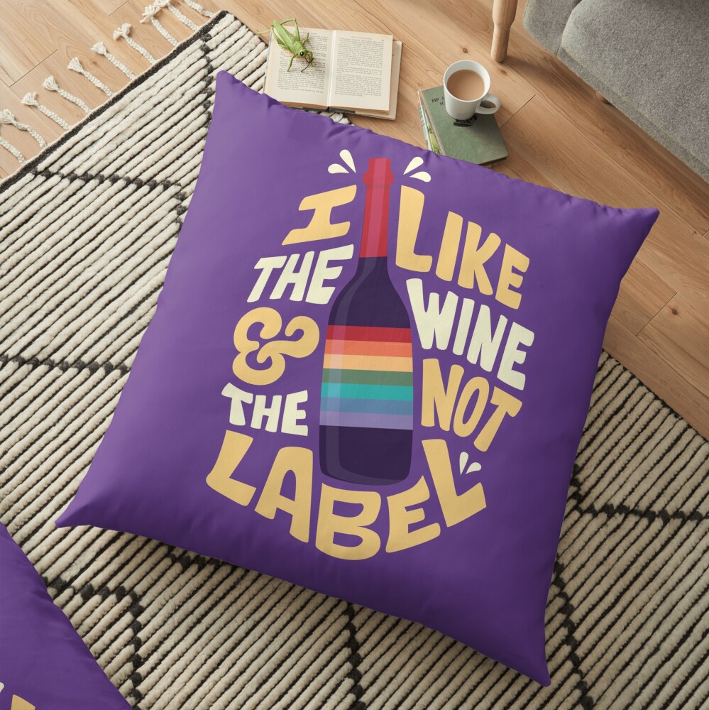 I like the wine Floor Pillow