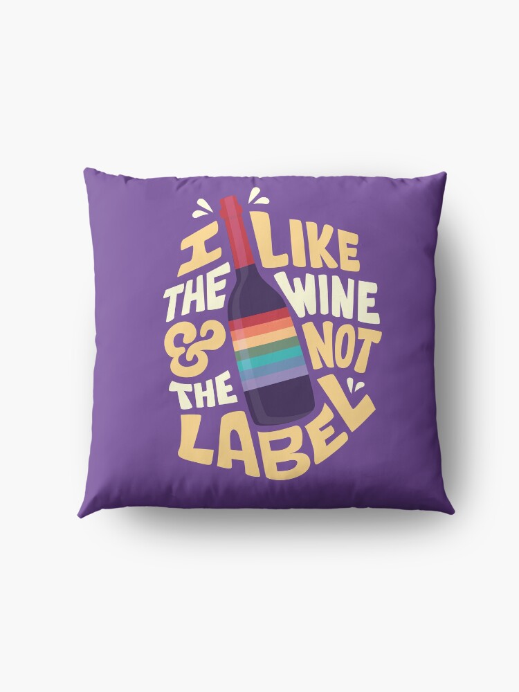 Alternate view of I like the wine Floor Pillow