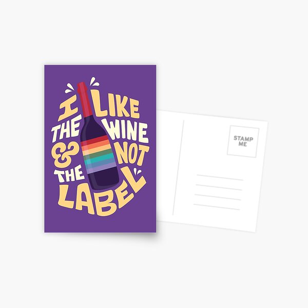 I like the wine Postcard