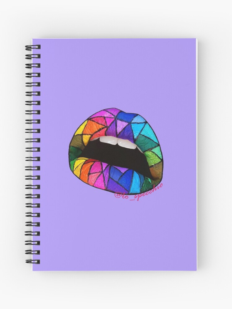 Rainbow rhinestones lip art | Sticker