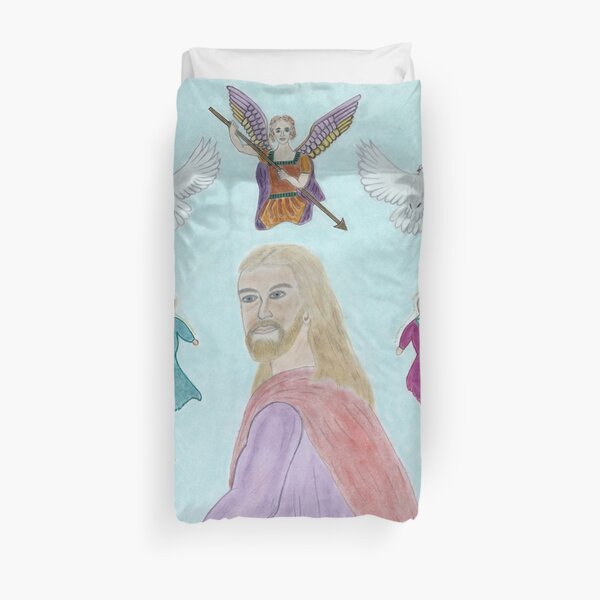A Portrait of Jesus Duvet Cover