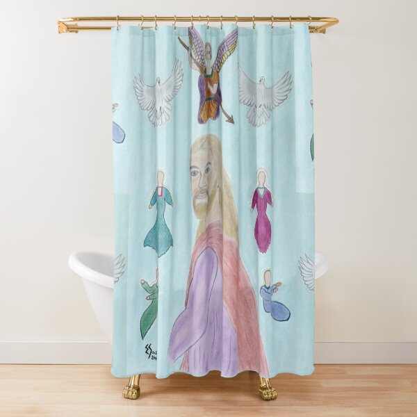 A Portrait of Jesus Shower Curtain