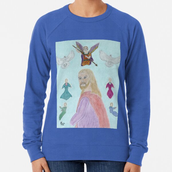 A Portrait of Jesus Lightweight Sweatshirt