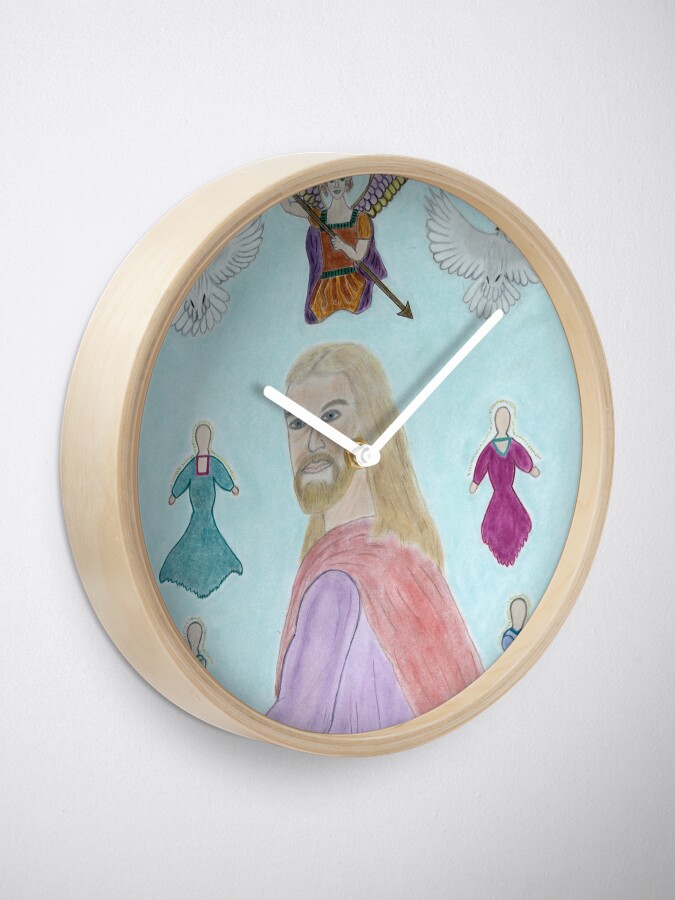 Alternate view of A Portrait of Jesus Clock