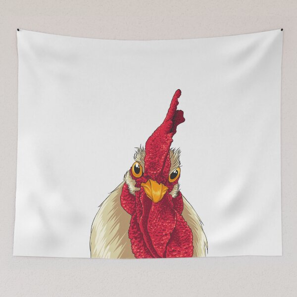 Item preview, Chicken Face Drawing With Comb & Wattles designed and sold by Delightfully Cynical.