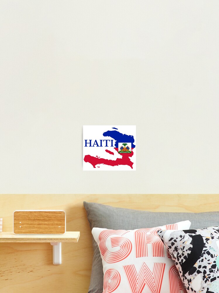 Haiti Map Flag Photographic Print for Sale by MKCoolDesigns MK