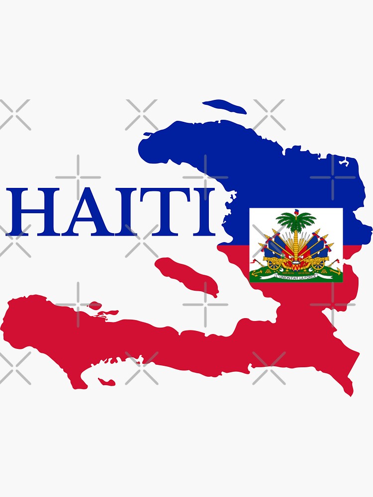 Haiti Map Flag Sticker For Sale By Marosharaf Redbubble