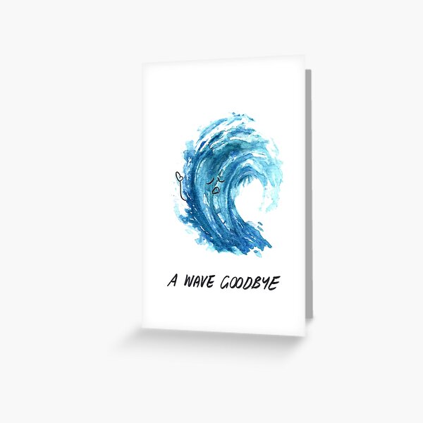 Item preview, A Wave Goodbye | Goodbye Card designed and sold by JuliaTanArt.