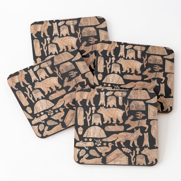 Item preview, Woodcut Forest Life Pattern designed and sold by Amanda-Lakey.