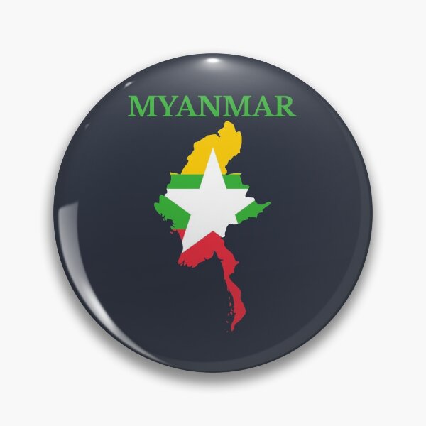 Item preview, Myanmar Burma Map Flag designed and sold by marosharaf.