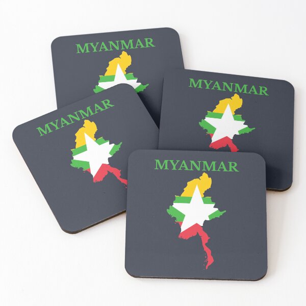 Item preview, Myanmar Burma Map Flag designed and sold by marosharaf.