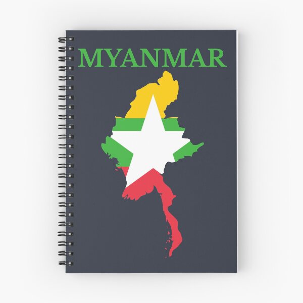 Item preview, Myanmar Burma Map Flag designed and sold by marosharaf.