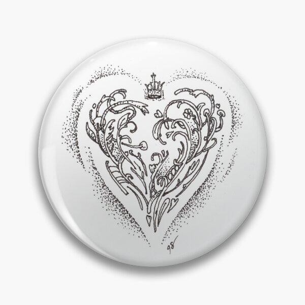 Item preview, Fantasy Heart Pen and Ink Drawing designed and sold by John N.  Stewart.