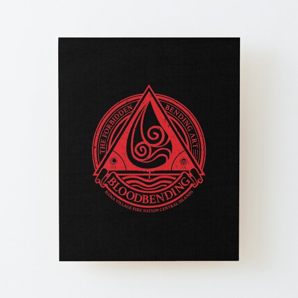 ATLA Bloodbending, Avatar The Last Airbender-Inspired Design Wood Mounted Print