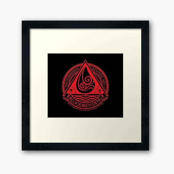 ATLA Bloodbending, Avatar The Last Airbender-Inspired Design Framed Art Print