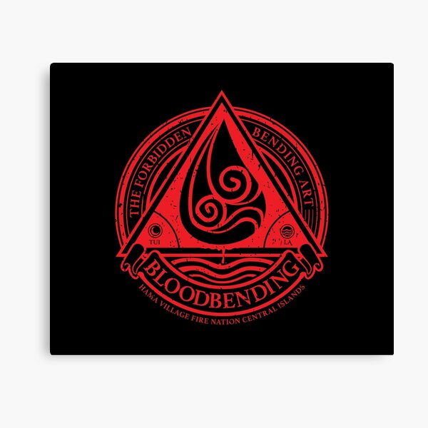 ATLA Bloodbending, Avatar The Last Airbender-Inspired Design Canvas Print