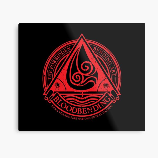 ATLA Bloodbending, Avatar The Last Airbender-Inspired Design Metal Print