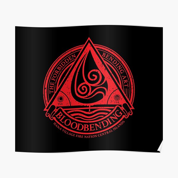 ATLA Bloodbending, Avatar The Last Airbender-Inspired Design Poster