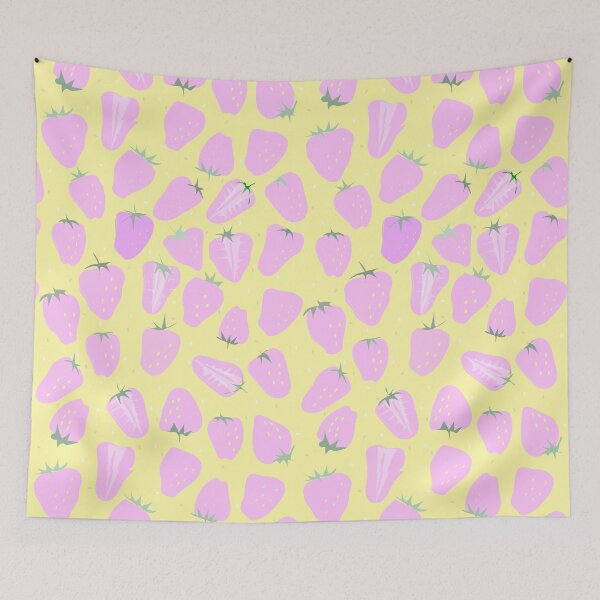 Item preview, Delicious strawberries in pattern designed and sold by Emi Yañez.