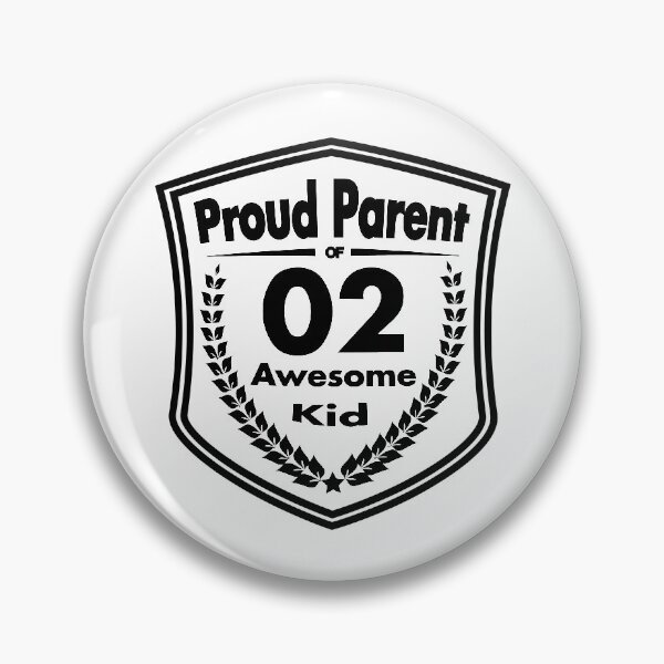 Artikelvorschau, Stolze Eltern von 2 Awesome Kid - schwarzes Muster entworfen und verkauft von BeProudTees.