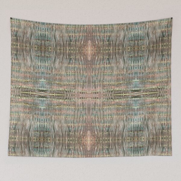 Item preview, Straw Pattern With Background Stripes - Encaustic Art designed and sold by Zilpa’s Prints.