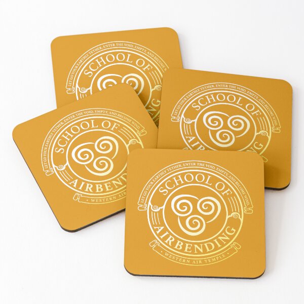 Avatar School of Airbending, Avatar-Inspired Design Coasters (Set of 4)