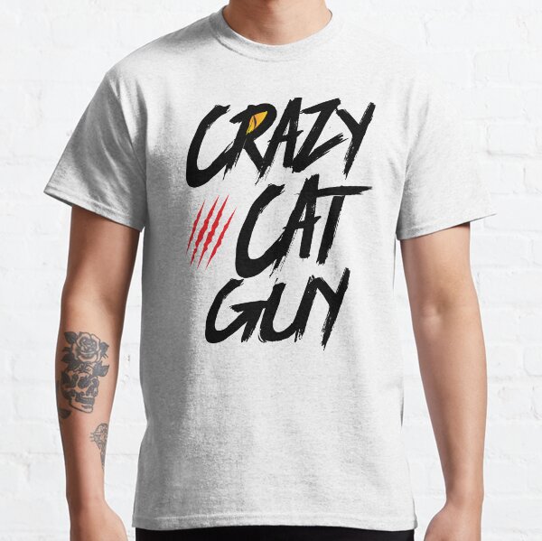 Crazy cat shop guy shirt