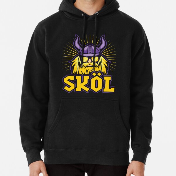 Skol Vikings Shirt with Helmet and Beard - Distressed