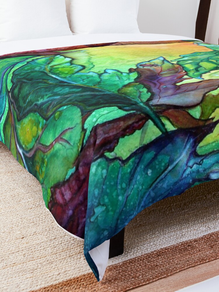 Alternate view of Colours of Sunshine - Leaves Comforter