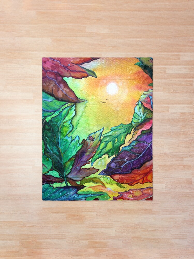 Alternate view of Colours of Sunshine - Leaves Comforter