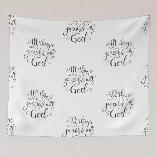 Item preview, All Things Are Possible with God Quote designed and sold by Lady-Lilac.
