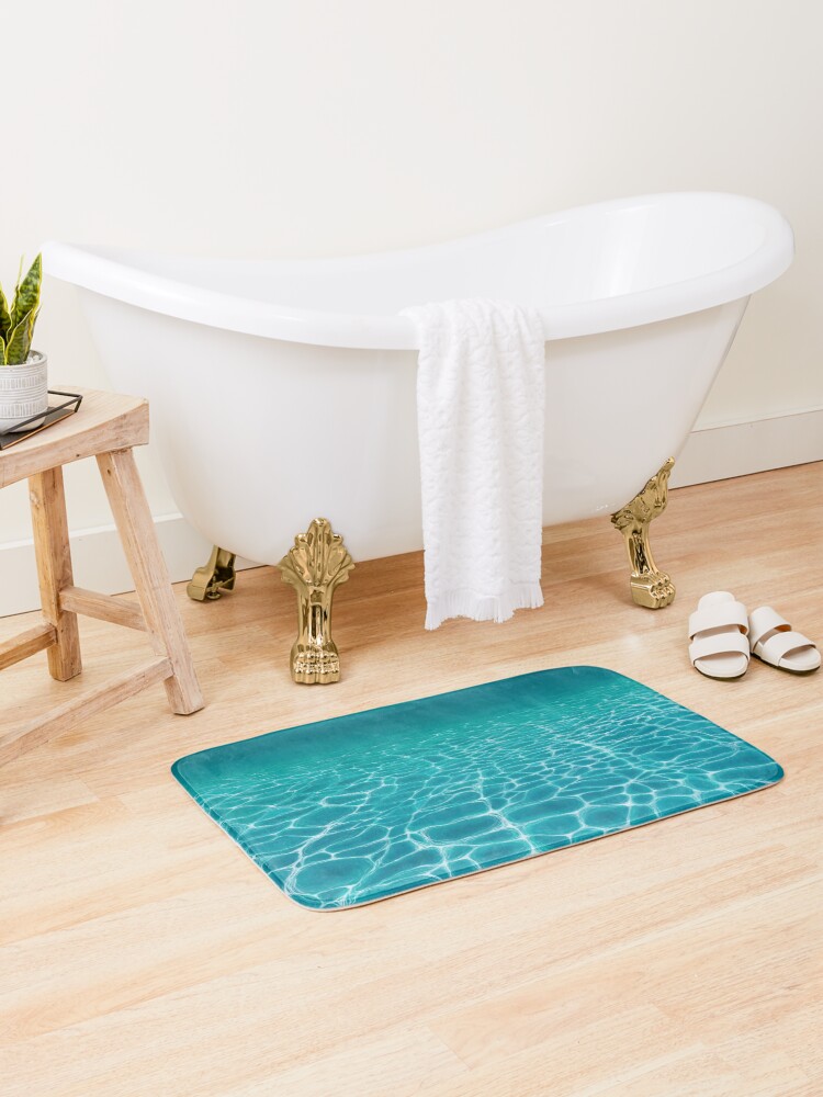 Thumbnail 1 of 6, Bath Mat, Sunlit Seabed designed and sold by grimmhewitt67.