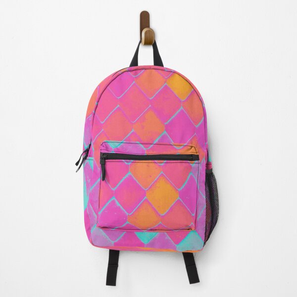 Item preview, Colorful Cyan Purple Pink Tiles Pattern (Classy Vintage Retro VSCO Look) designed and sold by SassyClassyMe.