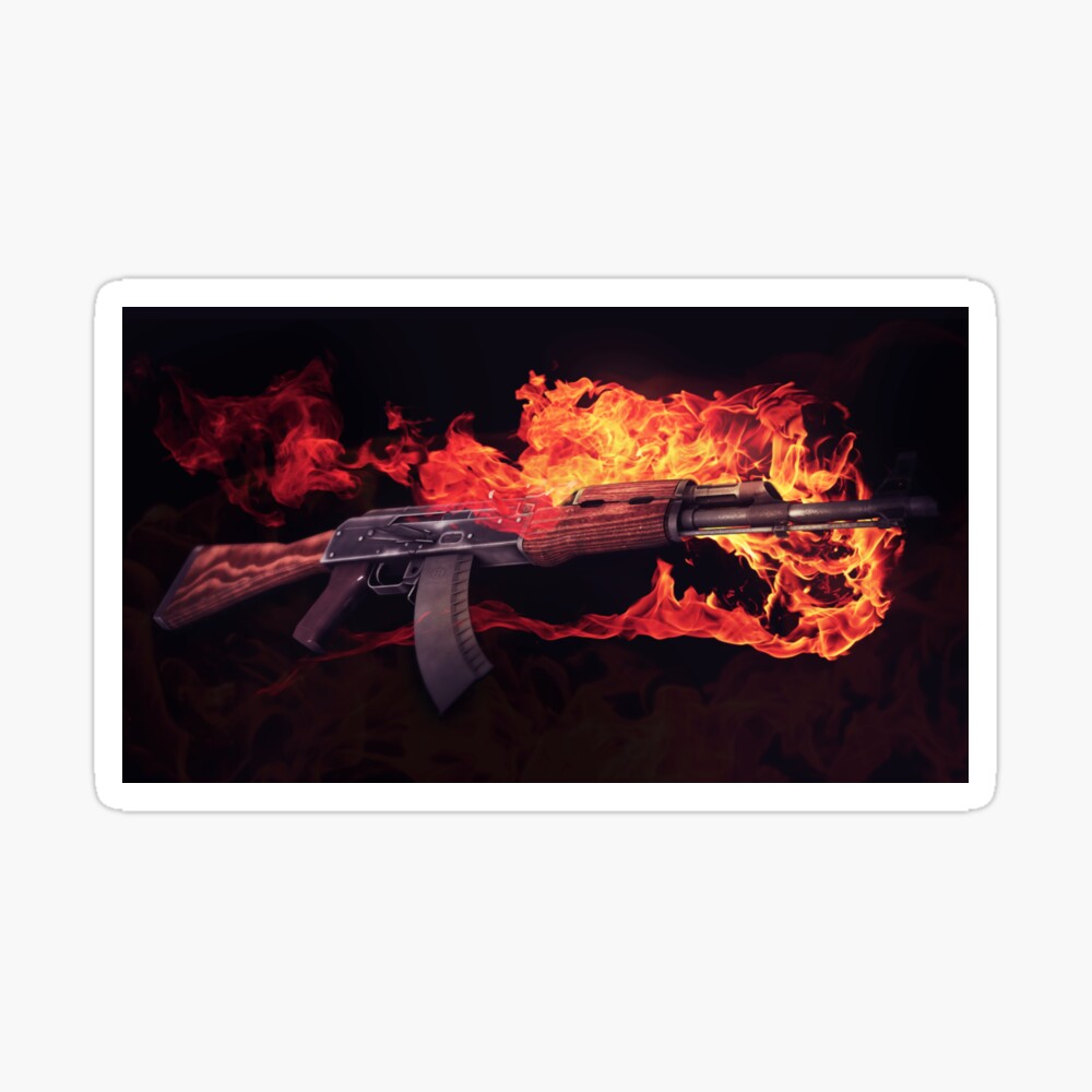 Ak 47 gun - flame fire Wallpaper Download