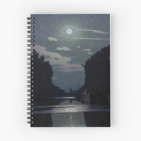 Item preview, Charles Guilloux - Lever de Lune sur un Canal - Moonrise on a Canal designed and sold by ArtExpression.